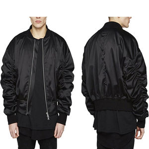 Design personnalisé 2024 Vente en gros fermeture éclair Streetwear personnalisé blouson aviateur pour hommes surdimensionné vêtements décontractés Blouson aviateur - Product Image 3