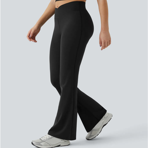Nouveau pantalon de sport brillant pour la salle de sport, taille plus, vêtements de yoga actifs, couleur unie, leggings personnalisés, cordon de serrage, antibactérien - Product Image 1