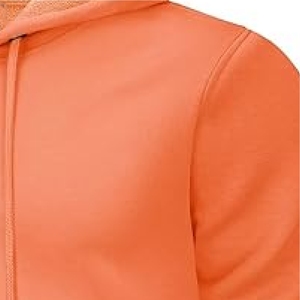 Sweat-shirt à capuche orange clair, tendance, minimaliste, streetwear pour hommes, prix de gros - Product Image 5