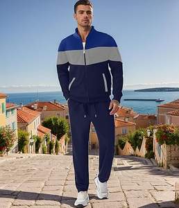 Ensemble de survêtement d'hiver pour homme de haute qualité en polaire brodé, pantalon et pull jacquard tricoté avec poches - Product Image 4