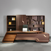 Bureau de direction moderne en acier avec tiroir, table individuelle pour patron, mobilier de bureau commercial en gros