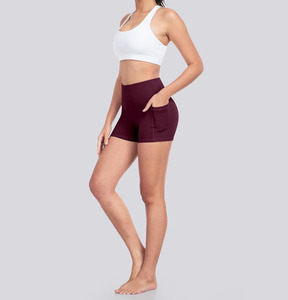 Shorts de yoga, shorts deportivos de cintura alta de secado rápido con espalda en forma de V, ropa para correr y hacer ejercicio al aire libre para mujer - Product Image 1