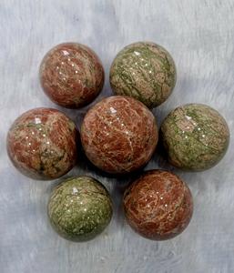 Esfera de Piedra Unakita, Esfera de Cristal de Unakita Natural, Bola de Piedra Curativa Verde y Rosa, tamaño 50-55 mm - Product Image 5