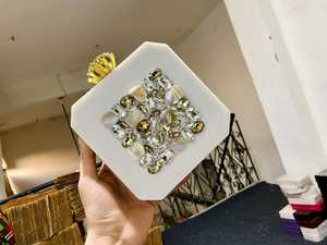 Gran oferta, bolso de moda elegante para mujer, embrague de resina múltiple de alta calidad, caja de arte indio exótico, Vintage fiestas de boda, acrílico, Verano - Product Image 6