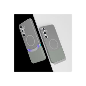 Étui magnétique de charge sans fil M-Safe pour Samsung pour Galaxy S25, coque double en silicone antichoc, gris - Modèle A17 - Product Image 1