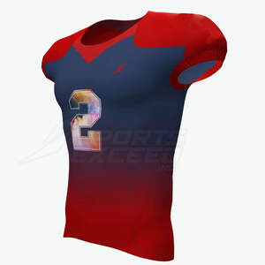 Camiseta de fútbol americano de color liso de diferentes estilos Camiseta de fútbol americano de secado rápido cómoda - Product Image 2