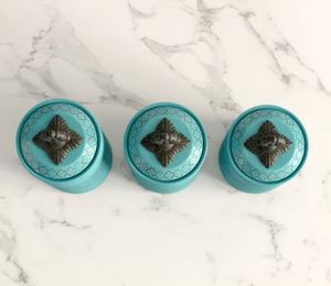 White Galvanized <b>Storage</b> <b>Container</b> With Coastal Animal Pattern Ideal For <b>Kitchen</b> Pantry Home And Coastal Theme Party Uses - Product Image 3