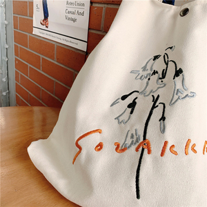 Haute qualité 100% coton Lady Style toile fourre-tout étanche sacs d'épicerie - Product Image 3