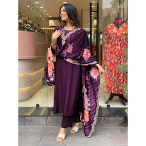 เสื้อลูกไม้ปักลายวิสโคสชบอลลีวูดผ้าโปร่ง44ลาย kurti จาก kurta ขนาด S-XXL สำหรับปาร์ตี้สำหรับฤดูร้อน - Product Image 1