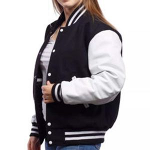 Chaqueta Varsity para mujer, moda moderna, bombardero de béisbol, prendas de vestir exteriores, cómoda y elegante chaqueta con letras para ropa de calle diaria - Product Image 3