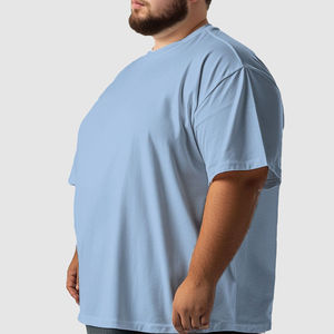 T-shirt uni en gros 2026, 230 g/m², imprimé, pour homme, en coton biologique vierge, coupe oversize, service OEM - Product Image 3