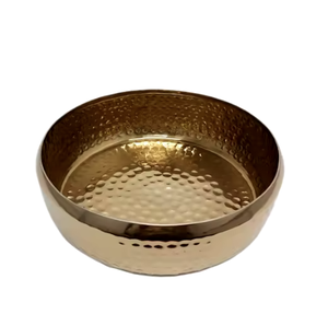 Bols de service en métal de qualité supérieure pour la décoration de la maison et de la fête Branches de feuilles finies brillantes combinées Bols durables de qualité supérieure - Product Image 3