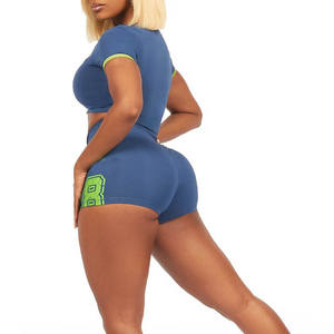 Ensemble t-shirt et short pour femmes, tenue décontractée douce pour la maison et la rue, ensemble t-shirt et short décontracté assorti pour la saison chaude, confort - Product Image 4