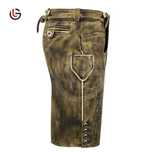 New Arrival <b>Men's</b> Bavarian <b>Leather</b> <b>Shorts</b> Solid Casual OEM Service Best Quality Comfortable Quick Dry Breathable Waterproof - Product Image 3
