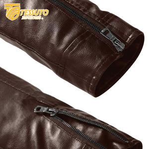 Venta al por mayor de chaqueta de cuero de invierno por encargo de los hombres de alta calidad con cierre de cremallera y patrón de camuflaje estilo formal - Product Image 4