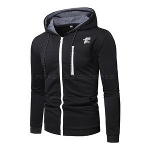 Sweat à capuche zippé léger 100% coton pour hommes Nouvelle tenue d'extérieur de haute qualité pour l'hiver en vente! - Product Image 1