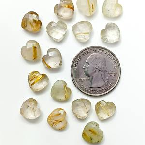 พลอยรูปหน้าเหลี่ยมเพชรพลอยสีทองขนาด10มม. เป็นพลอยอัญมณีสีทองแกะสลักขนาด10มม. - Product Image 3