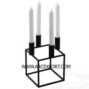 Bougeoir en Nickel Plaqué avec Motif de Bois de Cerf, Poli Brillant, Meilleure Qualité, Design Élégant, Luxe, Vente en Gros, Bougeoir Moderne - Product Image 2