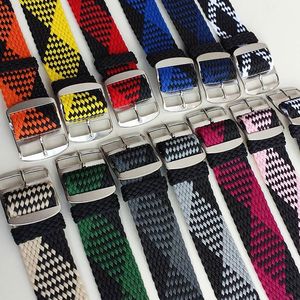 Correa de reloj de tela Perlon gris claro unisex clásica de 18mm elástica transpirable resistente al agua accesorio de moda 12-24mm - Product Image 5