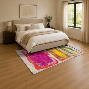 <b>RUGS</b> DEPOT LXDP-0586 Wholesale Red <b>Burgundy</b> Modern Abstract Digital Printed Machine Washable Chenille Area <b>Rug</b> Non Slip - Product Image 3