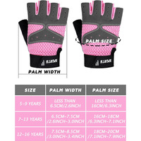 Guantes de gimnasio ajustables de alto rendimiento para niños Guantes de medio Dedo de gel antideslizantes para ciclismo Gimnasio Entrenamiento Fitness Casual al aire libre