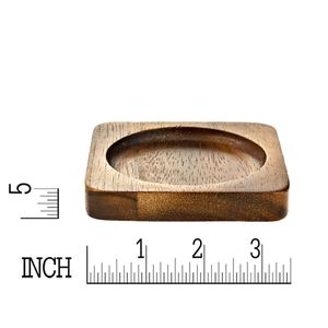 Sous-verres en bois de mangue de qualité supérieure tapis de boisson carrés ronds Protection de table écologique pour la décoration de cuisine de bar à la maison - Product Image 5