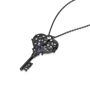 Collar con Colgante de Calavera de Plata de Ley con Diseño Romántico de Amor Eterno Jeulia - Product Image 3