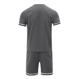 Conjuntos de camiseta y pantalones cortos de algodón con logotipo personalizado para hombre, chándal de manga corta para hombre y mujer, conjunto de verano de alta calidad de gran oferta - Product Image 3