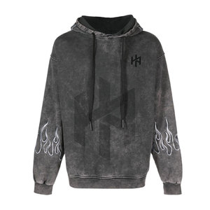 Sudaderas con Capucha para Hombre, de Primera Calidad, a la Moda, Lavado Ácido, Tallas Grandes, 100% Algodón, Transpirables para Invierno - Product Image 1