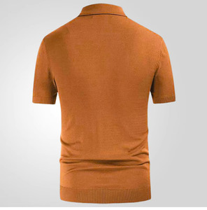 Camisa de Golf de Algodón para Hombre, de Lujo, Vintage, a Rayas, Tejida, Ecológica, Transpirable, con Cuello de Botones, Cómoda, Elegante, Informal - Product Image 3