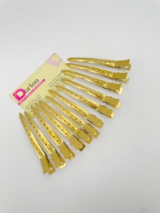 Pinzas de corte de cabello, pinzas de cocodrilo de Metal de Plasma dorado, pinzas para rizos de peluquería, horquillas para el cabello, accesorios para extensiones de cabello - Product Image 3