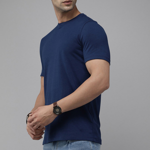 Venta al por mayor Top Venta de ropa de verano Camisetas de los hombres de gran tamaño de algodón azul en la nueva moda Casual transpirable de secado rápido camiseta de los hombres - Product Image 4