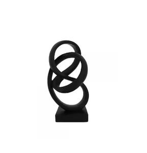 Sculpture Moderne en Aluminium Fait Main Grande Sculpture Abstraite Noire Ornement de Mariage Extérieur Statue - Product Image 1