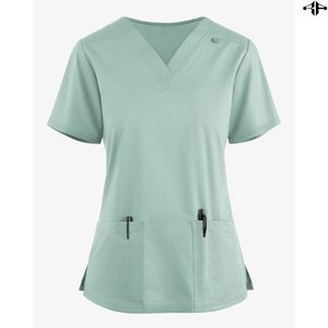 Services OEM/ODM Logo personnalisé à des prix abordables Uniformes d'infirmière Ensembles de gommage Col en V à manches courtes Costumes médicaux pour femmes - Product Image 6