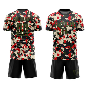 Vente en gros d'uniformes de football de haute qualité, uniformes d'équipe de football, 100% polyester, unisexe, service OEM, impression personnalisée, couleur personnalisée - Product Image 1