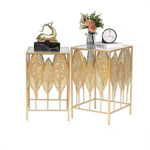 Forme ronde vente chaude Table d'appoint en bois d'acacia et métal massif plus grande conception Table d'angle pour la décoration de salon - Product Image 2