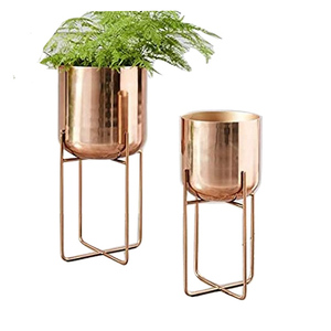 กระถางดอกไม้โลหะชุบสังกะสีสำหรับตกแต่งในร่มและกลางแจ้งอุปกรณ์ตกแต่งสำหรับงานปาร์ตี้ - Product Image 3