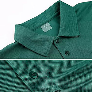 Polos brodés et personnalisés avec logo Quantité en vrac de styles à manches courtes et à col manches longues pour hommes coupe ajustée pour grossistes - Product Image 4