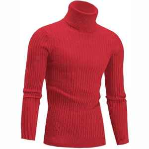 Suéter de poliéster de punto de manga larga de estilo para hombre Suéter de poliéster de cuello redondo personalizado 2025 - Product Image 2