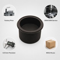 Radiateur de lampe LED usiné CNC sur mesure par l'usine source, OEM ODM, précision 0,01 mm, MOQ 50