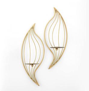 Bougeoir en forme d'ailes d'ange pour décoration murale Bougeoirs modernes, royaux et dorés, très exigeants - Product Image 2