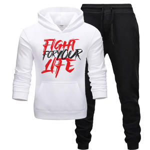 ชุดวอร์มผ้าคอตตอน/โพลีเอสเตอร์ระบายอากาศน้ำหนักเบาสำหรับฤดูใบไม้ร่วงของผู้ชายชุดเสื้อมีฮู้ดติดโลโก้แบบกำหนดเองเป็นมิตรกับสิ่งแวดล้อม - Product Image 1