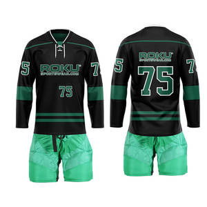 Uniforme de hockey sobre hielo 2025 personalizado de alta calidad conjunto de impresión profesional haga su propio diseño de equipo bajo MOQ nombre OEM - Product Image 6