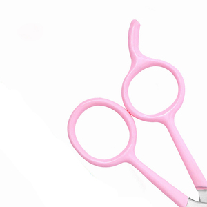 Tijeras de peluquero profesionales en rosa suave con reposapiés seguro Cuchillas de acero alemanas afiladas Suministro a granel - Product Image 3