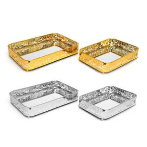 Plateau du Ramadan pour la décoration intérieure Vaisselle Présentoir à desserts en fer ou en métal Plateaux de service alimentaire de créateur au prix de gros - Product Image 6