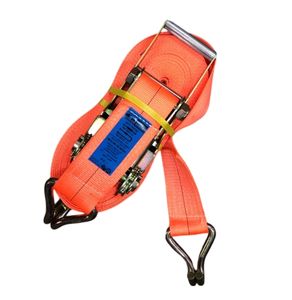 Orange Polyester <b>J</b>-<b>Hooks</b> Ratchet Tie Downs SANBOO Brand Cargo Control in Vietnam - Product Image 1