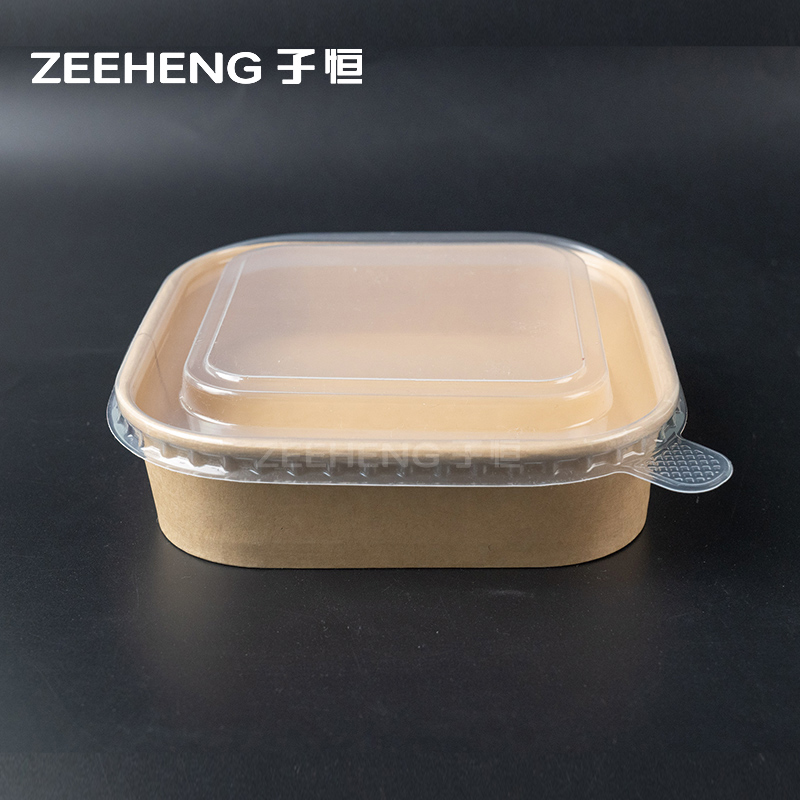 OEM ODM Disposable Square BowlTake Away Kraft Paper square Bowl and Plates