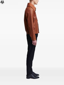 เสื้อนอกหนังลำลองสุดชิคพร้อมปกหรูหราทันสมัยมีซิปปิดสวมใส่ได้ทั้งกลางวันและกลางคืนสำหรับฤดูหนาว - Product Image 3