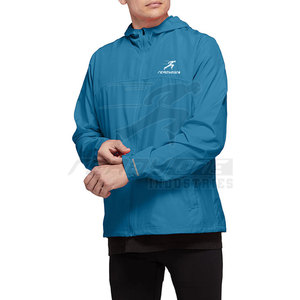 Veste d'entraînement légère pour homme avec capuche, doublure en mesh, ourlet réglable, séchage rapide, respirante et anti-bactérienne - Product Image 1