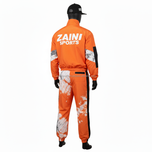 Conjunto Cortavientos para Hombre 2025, Tela de Poliéster Premium, Diseño Ligero con Paneles Naranja y Negro, Logotipo Personalizado, Tallas Grandes - Product Image 4